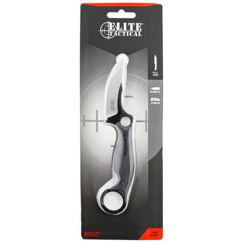 Elite Tactical ETFIX007BKCS Rout 3.20" Fixed Plain Satin 8Cr13MoV SS Blade FRN Black Handle Elite Tactical ETFIX007BKCS Rout 3.20" Fixed Plain Satin 8Cr13MoV SS Blade FRN Black Handle