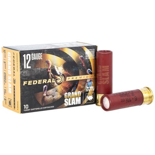Federal Grand Slam Premium Turkey 12 Gauge 3" 1 3/4 oz 6 Shot 10 Bx/ 50 Cs Federal Grand Slam Premium Turkey 12 Gauge 3" 1 3/4 oz 6 Shot 10 Bx/ 50 Cs