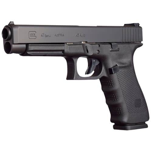 Glock G41413AUT G41 Gen4 45 ACP 5.31" 13+1 Black Black Steel Slide Black Interchangeable Backstrap Grip Glock G41413AUT G41 Gen4 45 ACP 5.31" 13+1 Black Black Steel Slide Black Interchangeable Backstrap Grip