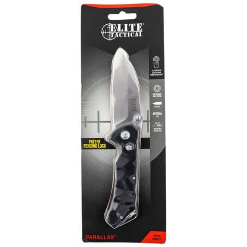 Elite Tactical ETFDR005SCS Parallax 3.50" Folding Drop Point Plain Satin D2 Steel Blade G10 Black Handle Elite Tactical ETFDR005SCS Parallax 3.50" Folding Drop Point Plain Satin D2 Steel Blade G10 Black Handle