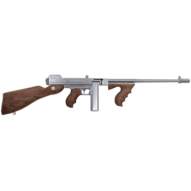 Thompson TI50DCR 1927A-1 Deluxe Carbine 45 ACP 18" 20+1 (Stick), 50+1 (Drum) Hard-Chrome Plated American Walnut Stock Wood Grip Right Hand Thompson TI50DCR 1927A-1 Deluxe Carbine 45 ACP 18" 20+1 (Stick), 50+1 (Drum) Hard-Chrome Plated American Walnut Stock Wood Grip Right Hand