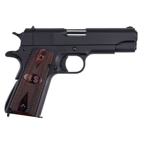 Auto-Ordnance 1911BKOCW 1911-A1 Commander 9mm Luger 4.25" 9+1 Matte Black Carbon Steel Frame & Slide Checkered Wood with Integrated US Logo Grip Auto-Ordnance 1911BKOCW 1911-A1 Commander 9mm Luger 4.25" 9+1 Matte Black Carbon Steel Frame & Slide Checkered Wood with Integrated US Logo Grip