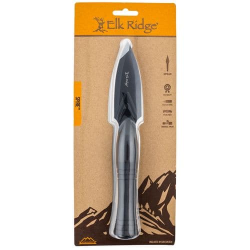 Elk Ridge ERSP002BKCS Spire Spear 4" Fixed Spear Point Plain Black 3CR13MoV Blade FRN Black Handle Elk Ridge ERSP002BKCS Spire Spear 4" Fixed Spear Point Plain Black 3CR13MoV Blade FRN Black Handle