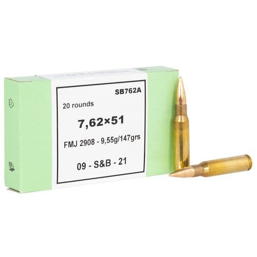S&B SB762A 7.62X51 147 FMJ 20/30 S&B SB762A 7.62X51 147 FMJ 20/30