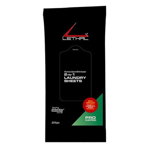 Lethal 9685D6720W 2-N-1 Laundry Sheets Odor Eliminator Odorless 20 Per Pkg Lethal 9685D6720W 2-N-1 Laundry Sheets Odor Eliminator Odorless 20 Per Pkg