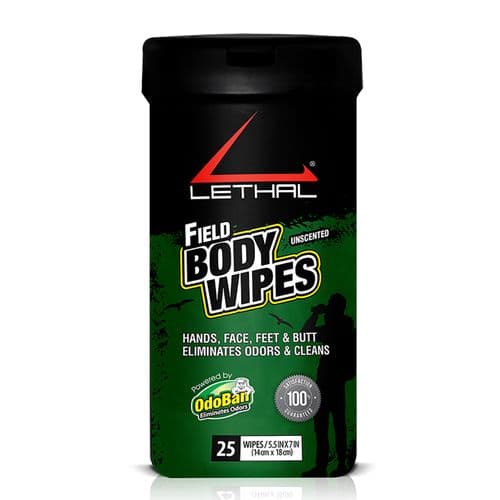 Lethal 9423W6725W Field Body Wipes Odor Eliminator 25 Per Pkg Lethal 9423W6725W Field Body Wipes Odor Eliminator 25 Per Pkg
