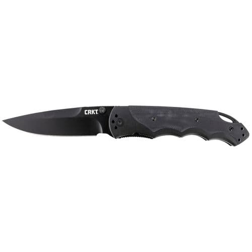 CRKT 1050K Fire Spark 3.88" Folding Spear Point Plain Satin 8Cr14MoV SS Blade Aluminum w/Black G10 Inlay Handle CRKT 1050K Fire Spark 3.88" Folding Spear Point Plain Satin 8Cr14MoV SS Blade Aluminum w/Black G10 Inlay Handle