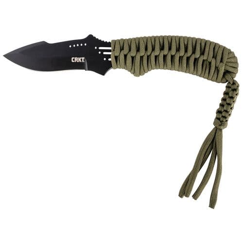 CRKT 2032 Thunder Strike 2.68" Fixed Spear Point Plain Black Powder Coat 8Cr13Mov SS Blade Paracord Wrap OD Handle CRKT 2032 Thunder Strike 2.68" Fixed Spear Point Plain Black Powder Coat 8Cr13Mov SS Blade Paracord Wrap OD Handle