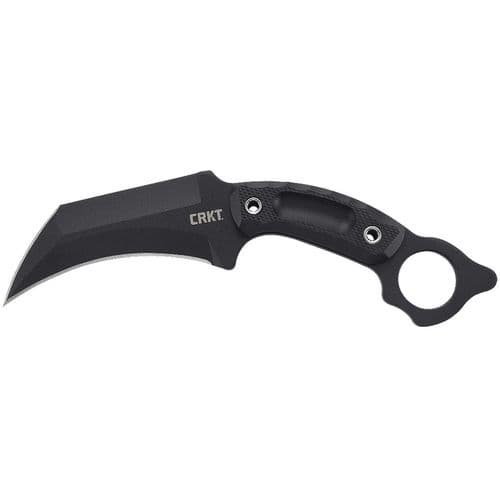 CRKT 2630 DU Hoc 5.10" Fixed Recurve Plain Black Powder Coat SK5 Blade GRN Black Handle Textured GRN Black Handle CRKT 2630 DU Hoc 5.10" Fixed Recurve Plain Black Powder Coat SK5 Blade GRN Black Handle Textured GRN Black Handle