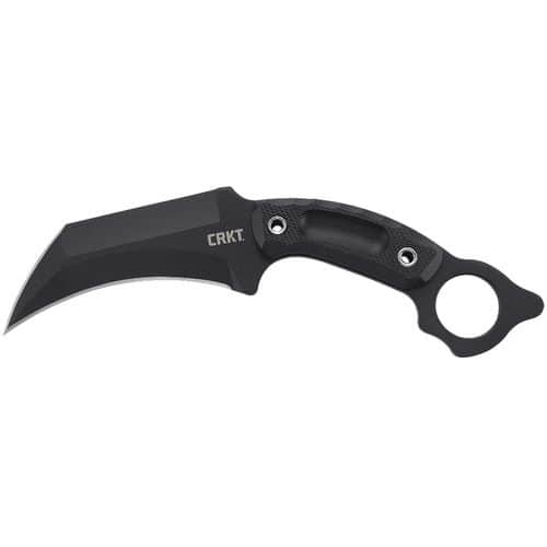 CRKT 2630 DU Hoc 5.10" Fixed Recurve Plain Black Powder Coat SK5 Blade GRN Black Handle Textured GRN Black Handle CRKT 2630 DU Hoc 5.10" Fixed Recurve Plain Black Powder Coat SK5 Blade GRN Black Handle Textured GRN Black Handle