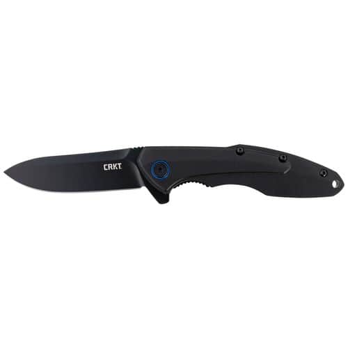 CRKT 6215 Caligo 3.19" Folding Modified Drop Point Plain Black Oxide 8Cr13MoV SS Blade Black Aluminum Handle CRKT 6215 Caligo 3.19" Folding Modified Drop Point Plain Black Oxide 8Cr13MoV SS Blade Black Aluminum Handle