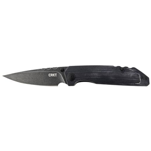 CRKT 7045 Fast Lane 3.48" Folding Drop Point Plain Stonewash 8Cr14MoV SS Blade G10 Black Handle CRKT 7045 Fast Lane 3.48" Folding Drop Point Plain Stonewash 8Cr14MoV SS Blade G10 Black Handle