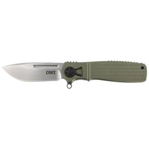 CRKT K270GKP Homefront 3.50" Folding Modified Drop Point Plain Brushed Japanese AUS-8 SS Blade 6061 Aluminum Handle CRKT K270GKP Homefront 3.50" Folding Modified Drop Point Plain Brushed Japanese AUS-8 SS Blade 6061 Aluminum Handle