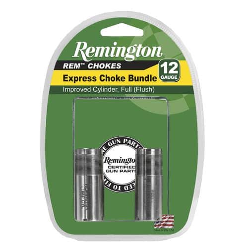 REM Arms Accessories R19773 Rem Choke Tube Express Bundle 12 Gauge Improved Cylinder, Full (Flush) 2 Per Pack REM Arms Accessories R19773 Rem Choke Tube Express Bundle 12 Gauge Improved Cylinder, Full (Flush) 2 Per Pack