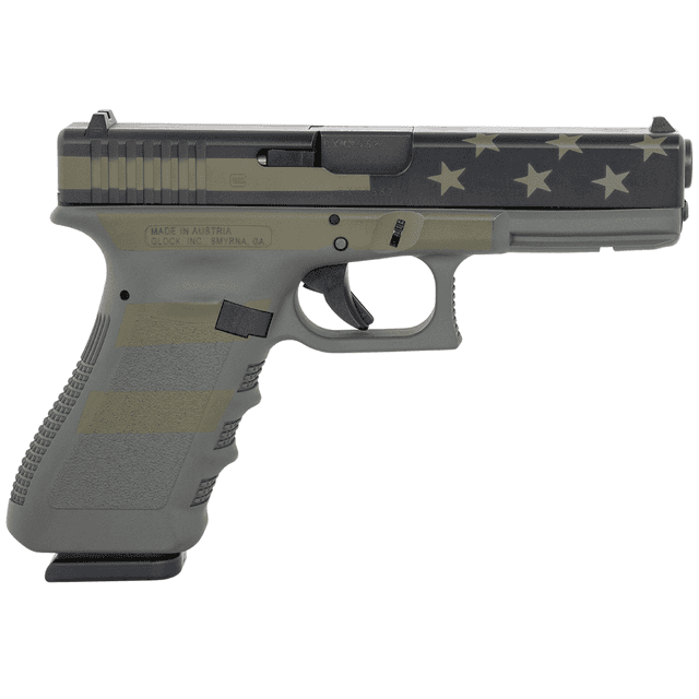 Glock PI2250204OP G22 Gen3 Full Size 40 S&W 15+1 4.49" Black Steel Barrel, Operator Flag Cerakote Serrated Slide Glock PI2250204OP G22 Gen3 Full Size 40 S&W 15+1 4.49" Black Steel Barrel, Operator Flag Cerakote Serrated Slide