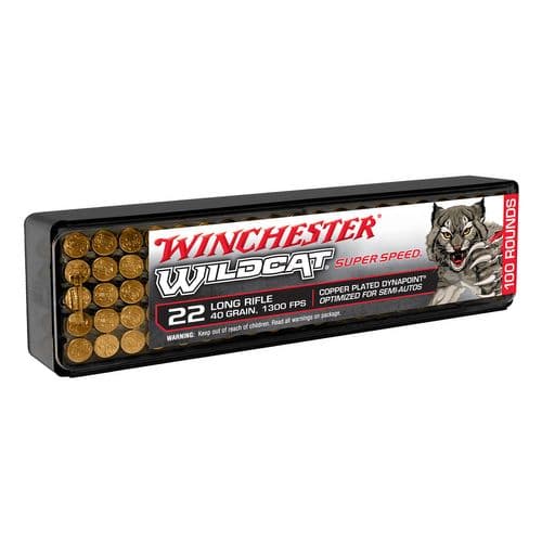 Winchester Ammo Wildcat Super Speed 22 LR 40 gr Copper Plated DynaPoint - WW22LRSSD Winchester Ammo Wildcat Super Speed 22 LR 40 gr Copper Plated DynaPoint - WW22LRSSD