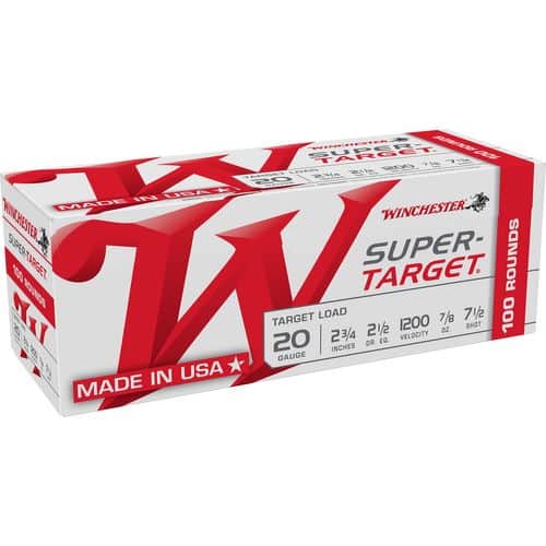 Winchester Ammo Super-Target 20 Gauge 2.75" 7/8 oz 7.5 Shot - TRGT207VP Winchester Ammo Super-Target 20 Gauge 2.75" 7/8 oz 7.5 Shot - TRGT207VP