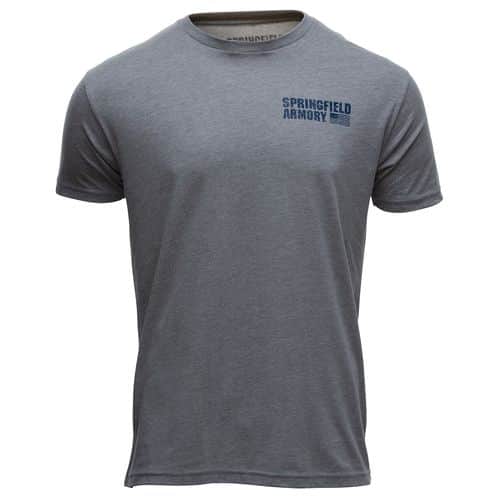 Springfield Armory GEP71253X American Flag Mens T-Shirt Gray 3XL Short Sleeve Springfield Armory GEP71253X American Flag Mens T-Shirt Gray 3XL Short Sleeve