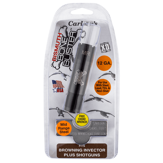 Carlson's Choke Tubes 09204 Bismuth Bone Buster Browning Invector-Plus 12 Gauge Mid-Range 17-4 Stainless Steel Carlson's Choke Tubes 09204 Bismuth Bone Buster Browning Invector-Plus 12 Gauge Mid-Range 17-4 Stainless Steel
