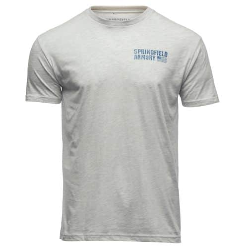 Springfield Armory GEP7124L American Flag Mens T-Shirt White Large Short Sleeve Springfield Armory GEP7124L American Flag Mens T-Shirt White Large Short Sleeve