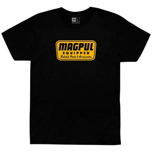 Magpul MAG1205-001-XL Equipped T-Shirt Black Short Sleeve XL Magpul MAG1205-001-XL Equipped T-Shirt Black Short Sleeve XL