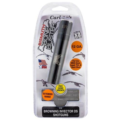 Carlson's Choke Tubes 09207 Bismuth Bone Buster Browning Invector-DS 12 Gauge Extended Range 17-4 Stainless Steel Carlson's Choke Tubes 09207 Bismuth Bone Buster Browning Invector-DS 12 Gauge Extended Range 17-4 Stainless Steel