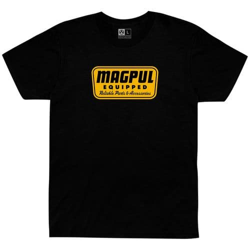 Magpul MAG1205-001-L Equipped T-Shirt Black Short Sleeve Large Magpul MAG1205-001-L Equipped T-Shirt Black Short Sleeve Large