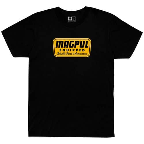 Magpul MAG1205-001-L Equipped T-Shirt Black Short Sleeve Large Magpul MAG1205-001-L Equipped T-Shirt Black Short Sleeve Large