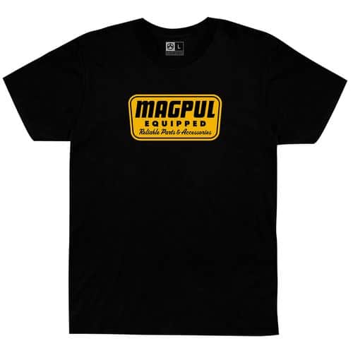 Magpul MAG1205-001-M Equipped T-Shirt Black Short Sleeve Medium Magpul MAG1205-001-M Equipped T-Shirt Black Short Sleeve Medium