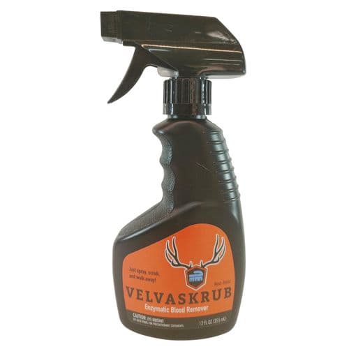 Velvet Antler Tech VelvaScrub Enzyme Blood Remover 12 oz Spray Bottle Velvet Antler Tech VelvaScrub Enzyme Blood Remover 12 oz Spray Bottle