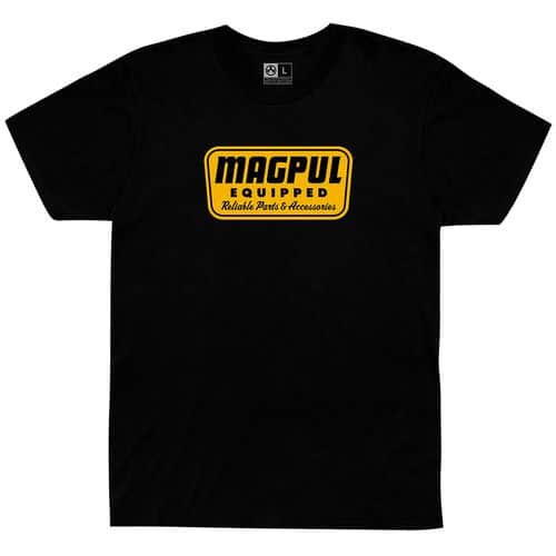 Magpul MAG1205-001-2X Equipped T-Shirt Black Short Sleeve 2XL Magpul MAG1205-001-2X Equipped T-Shirt Black Short Sleeve 2XL
