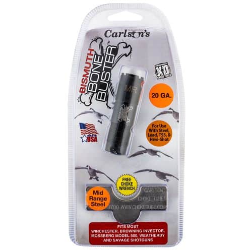 Carlson's Choke Tubes 09218 Bismuth Bone Buster WinChoke, Browning Invector, Mossberg 500 20 Gauge Mid-Range 17-4 Stainless Steel Carlson's Choke Tubes 09218 Bismuth Bone Buster WinChoke, Browning Invector, Mossberg 500 20 Gauge Mid-Range 17-4 Stainless Steel