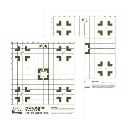 Sport Ridge 03731 Sport Ridge Sight-in Targets MOA and Mil-Dot Premium Durable Paper Target 16" x 16" 25 Per Pkg Sport Ridge 03731 Sport Ridge Sight-in Targets MOA and Mil-Dot Premium Durable Paper Target 16" x 16" 25 Per Pkg