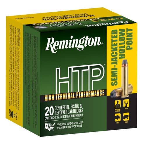 Remington Ammunition 23010 HTP 44 Rem Mag 240 gr Semi-Jacketed Hollow Point (SJHP) 20 Bx/ 25 Cs 2 Remington Ammunition 23010 HTP 44 Rem Mag 240 gr Semi-Jacketed Hollow Point (SJHP) 20 Bx/ 25 Cs 2