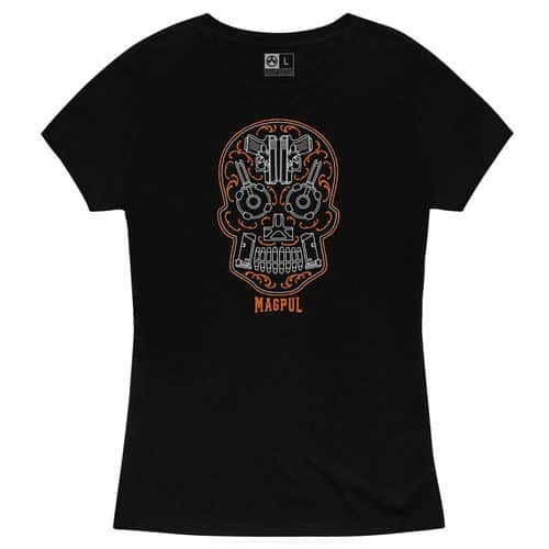 Magpul MAG1218001L Sugar Skull Women's Black Short Sleeve Large Magpul MAG1218001L Sugar Skull Women's Black Short Sleeve Large