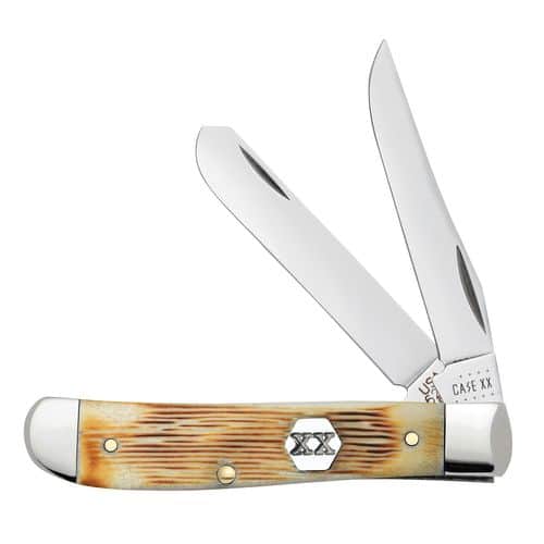 Case 36725 Trapper Mini Folding Clip Point/Spey Plain Tru-Sharp SS Blade Barnboard Jigged Burnt Cream Bone Handle Case 36725 Trapper Mini Folding Clip Point/Spey Plain Tru-Sharp SS Blade Barnboard Jigged Burnt Cream Bone Handle