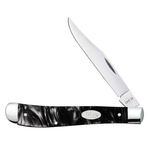 Case 23677 Trapper Slimline Folding Clip Point Plain Tru-Sharp SS Blade Black Pearl Kirinite Handle Case 23677 Trapper Slimline Folding Clip Point Plain Tru-Sharp SS Blade Black Pearl Kirinite Handle