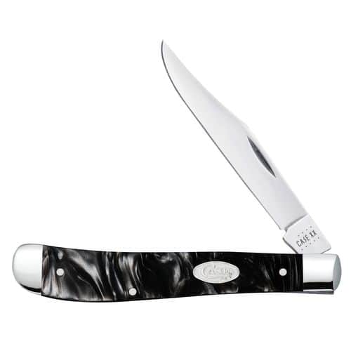 Case 23677 Trapper Slimline Folding Clip Point Plain Tru-Sharp SS Blade Black Pearl Kirinite Handle Case 23677 Trapper Slimline Folding Clip Point Plain Tru-Sharp SS Blade Black Pearl Kirinite Handle