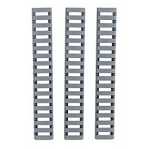 ERGO Low-Pro Picatinny Ladder Rail Cover 18 Slot 3 Pack Polymer Graphite Grey ERGO Low-Pro Picatinny Ladder Rail Cover 18 Slot 3 Pack Polymer Graphite Grey