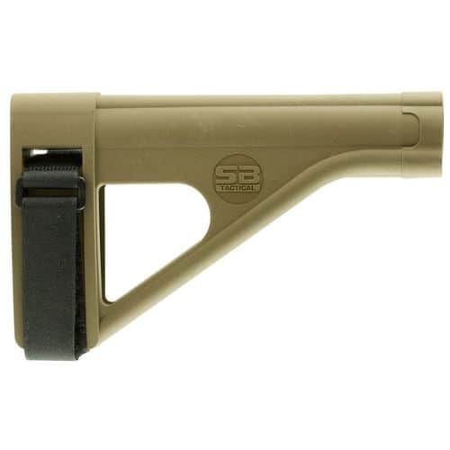 SB Tactical SOB-02-SB SOB Brace Flat Dark Earth Synthetic with 7.80" & Nylon Strap for AR-Platform with Pistol Buffer Tube SB Tactical SOB-02-SB SOB Brace Flat Dark Earth Synthetic with 7.80" & Nylon Strap for AR-Platform with Pistol Buffer Tube