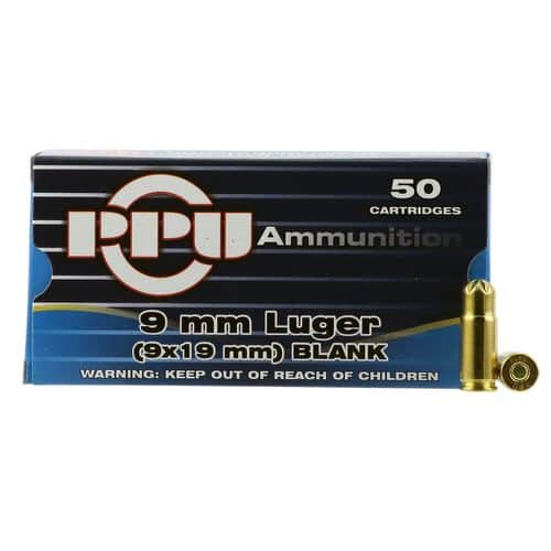 PPU Blank Ammo 9mm Luger - PPB9L PPU Blank Ammo 9mm Luger - PPB9L