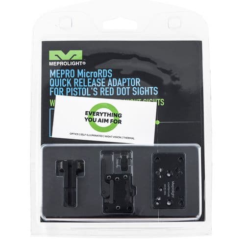 Meprolight USA 88071500 Mepro MicroRDS w/Adapter & Backup Sights Black 1x 3 MOA Glock MOS Meprolight USA 88071500 Mepro MicroRDS w/Adapter & Backup Sights Black 1x 3 MOA Glock MOS