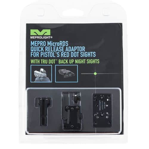 Meprolight USA 88071502 Mepro MicroRDS w/Adapter & Backup Sights Black 1x 3 MOA Sig 226/320 Meprolight USA 88071502 Mepro MicroRDS w/Adapter & Backup Sights Black 1x 3 MOA Sig 226/320