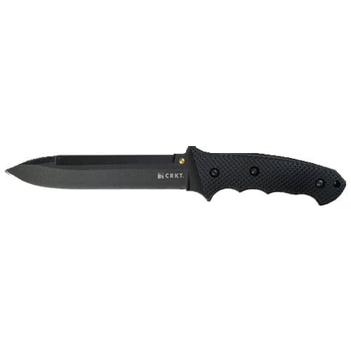 CRKT 2060 Elishewitz FTWS Tactical 6.30" Fixed Spear Point Plain Black Powder Coat SK5 Blade FRN Black Handle CRKT 2060 Elishewitz FTWS Tactical 6.30" Fixed Spear Point Plain Black Powder Coat SK5 Blade FRN Black Handle