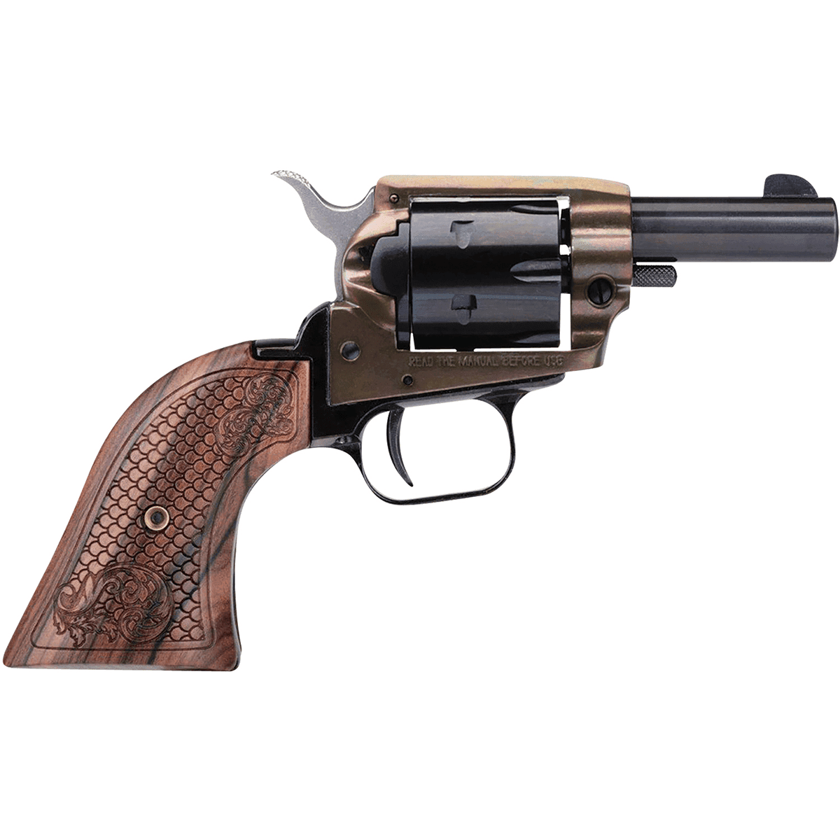Heritage Barkeep 22LR Revolver 2" Barrel Scroll Wood Grips Heritage Barkeep 22LR Revolver 2" Barrel Scroll Wood Grips
