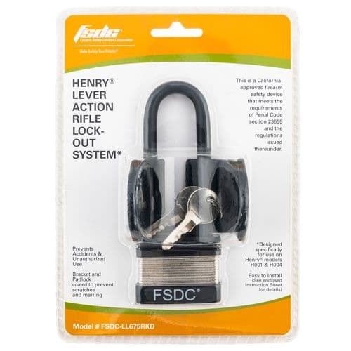 FSDC LL675RKD Lock-Out System Black for Henry Lever Action H001 & Golden Boy H004 FSDC LL675RKD Lock-Out System Black for Henry Lever Action H001 & Golden Boy H004