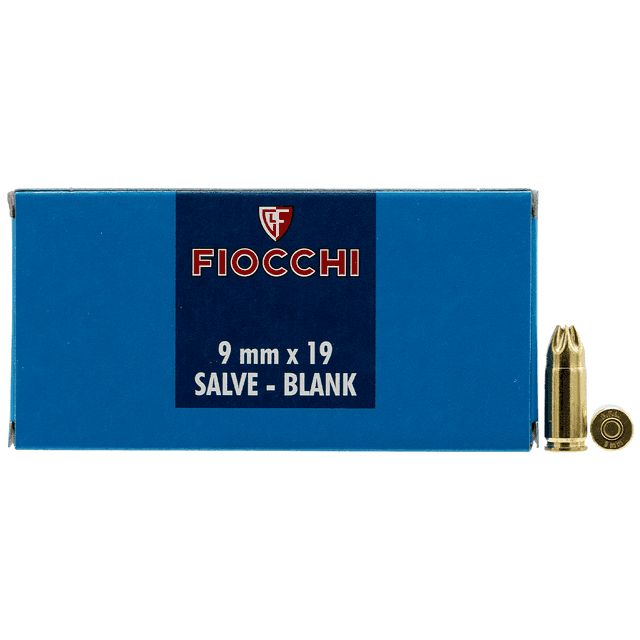 Fiocchi 9MMBLANK Pistol Blank 9mm Luger 50 Per Box Fiocchi 9MMBLANK Pistol Blank 9mm Luger 50 Per Box