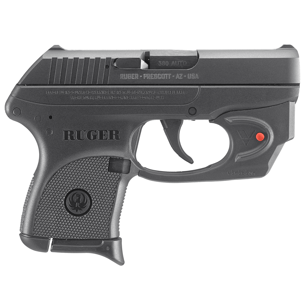 Ruger LCP .380 ACP Micro Compact Pistol with Viridian Laser Ruger LCP .380 ACP Micro Compact Pistol with Viridian Laser