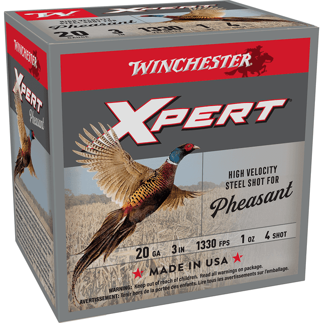 Winchester Ammo WEXP2034 Xpert Pheasant Lead Free High Velocity 20 Gauge 3" 1 oz 1330 fps 4 Shot 25 Bx Winchester Ammo WEXP2034 Xpert Pheasant Lead Free High Velocity 20 Gauge 3" 1 oz 1330 fps 4 Shot 25 Bx
