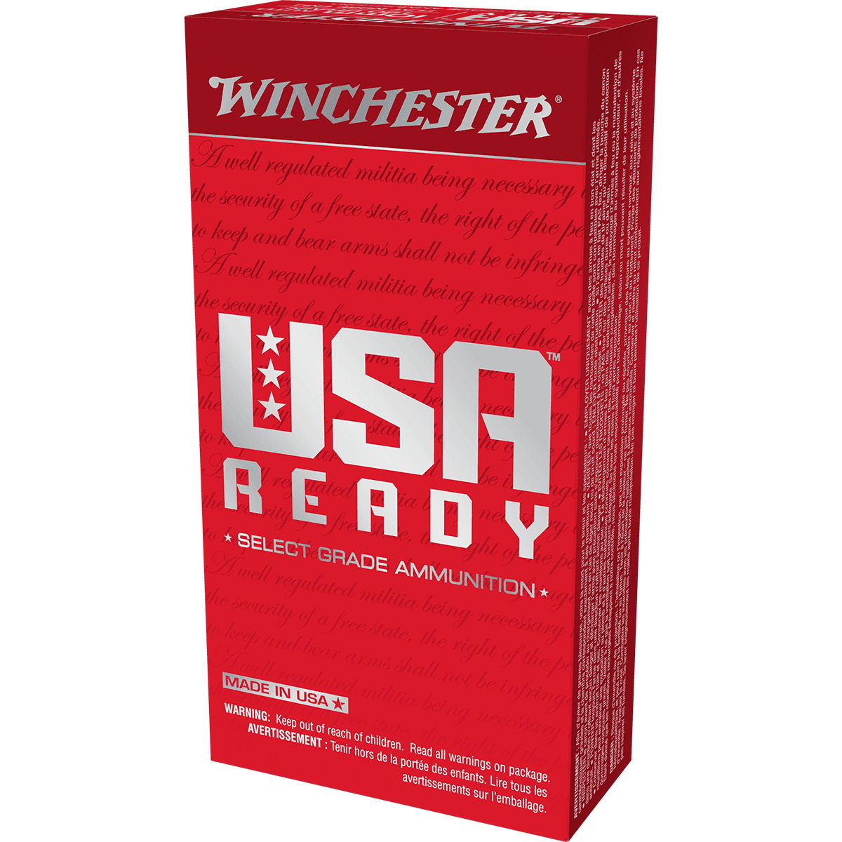 Winchester Ammo USA Ready 10mm Auto 180 gr Full Metal Jacket Flat Nose - RED10 Winchester Ammo USA Ready 10mm Auto 180 gr Full Metal Jacket Flat Nose - RED10